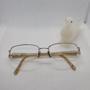 Safilo White & Gold Prescription Glasses Frames